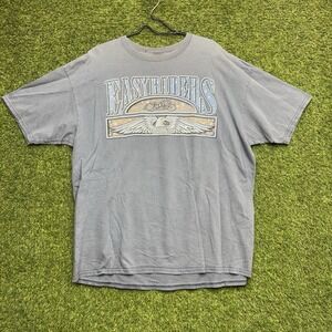 Vintage Easyriders Shirt Mens XL Grey Eagle Wings Y2K Riding Grunge Short Sleeve